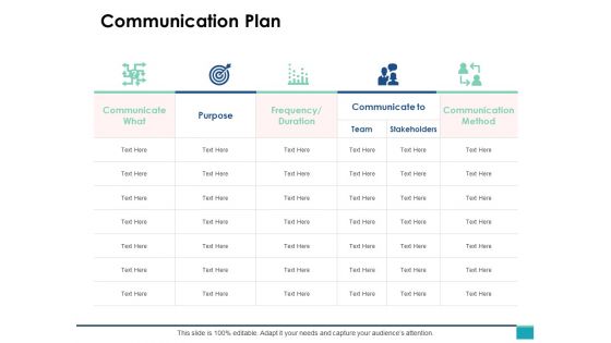 Communication Plan Ppt PowerPoint Presentation Portfolio Model