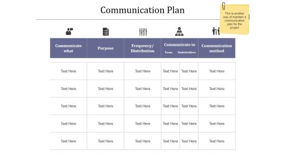 Communication Plan Ppt PowerPoint Presentation Styles Brochure