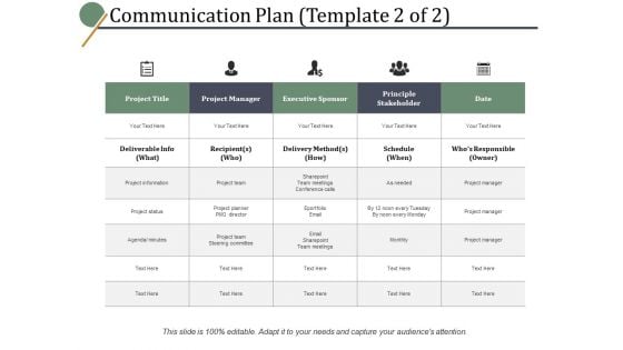 Communication Plan Project Team Ppt PowerPoint Presentation Show Layout Ideas