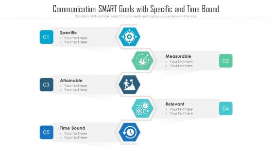 Communication SMART Goals With Specific And Time Bound Ppt PowerPoint Presentation Gallery Topics PDF