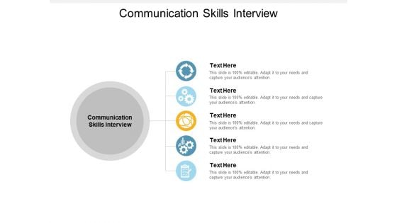 Communication Skills Interview Ppt PowerPoint Presentation Model Tips Cpb