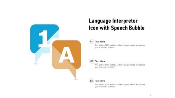 Communication Speech Bubble Interpreter Showing Direction Ppt PowerPoint Presentation Complete Deck