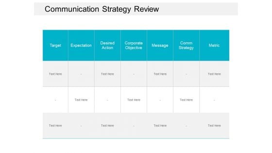 Communication Strategy Review Ppt Powerpoint Presentation Slide