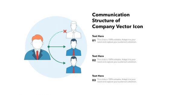 Communication Structure Of Company Vector Icon Ppt PowerPoint Presentation Model Templates PDF