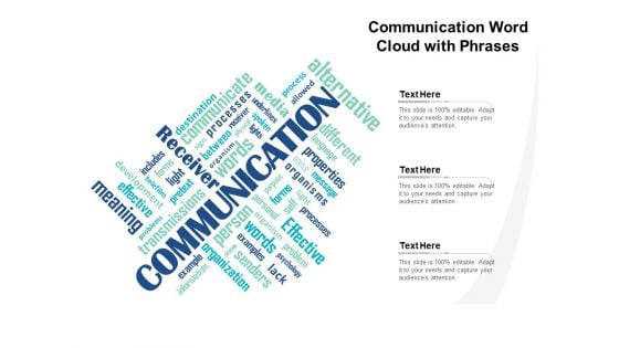 Communication Word Cloud With Phrases Ppt Powerpoint Presentation Infographics Elements