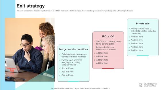 Community Engagement Platform Fundraising Pitch Deck Exit Strategy Diagrams PDF