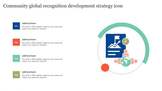 Community Global Recognition Development Strategy Icon Elements PDF