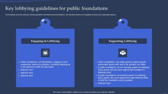 Community Policy Resources Key Lobbying Guidelines For Public Foundations Graphics PDF