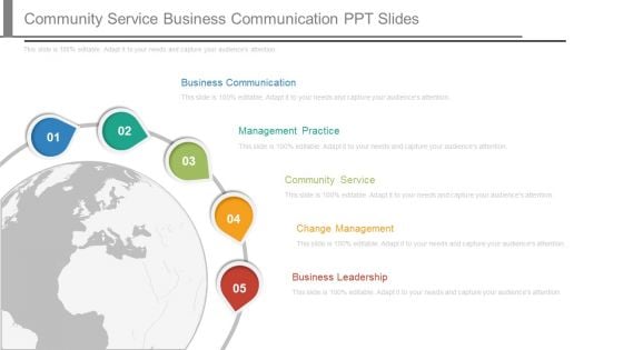 Community Service Business Communication Ppt Slides