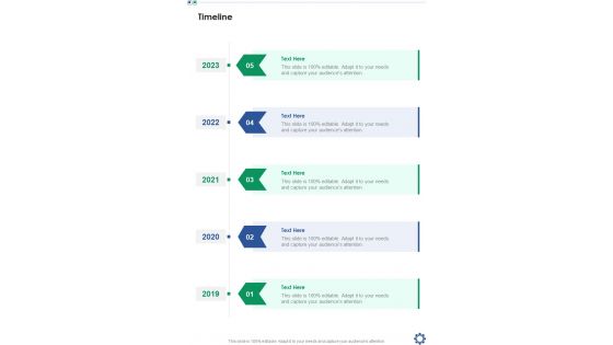 Community Support Services Proposal Timeline One Pager Sample Example Document