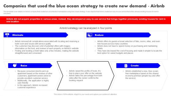 Companies That Used The Blue Ocean Strategy To Create New Demand Airbnb Ideas PDF