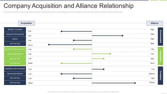 Company Acquisition And Alliance Relationship Themes PDF