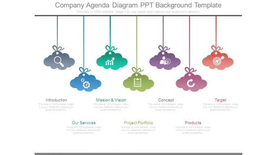 Company Agenda Diagram Ppt Background Template