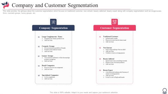 Company And Customer Segmentation Ppt Infographic Template Portfolio PDF