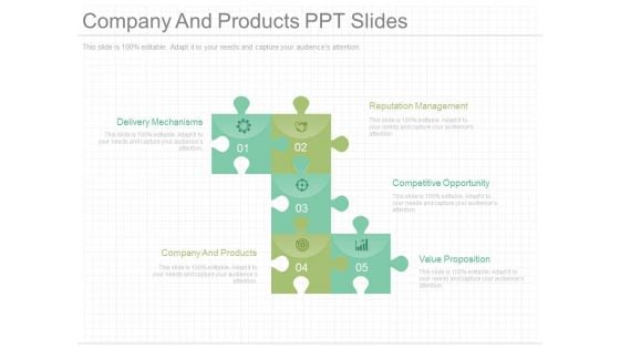 Company And Products Ppt Slides