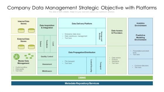 Company Data Management Strategic Objective With Platforms Ppt PowerPoint Presentation File Picture PDF