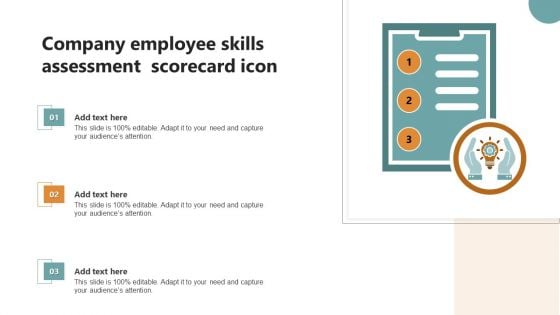 Company Employee Skills Assessment Scorecard Icon Ppt File Structure PDF