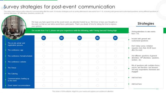 Company Event Communication Survey Strategies For Postevent Communication Inspiration PDF