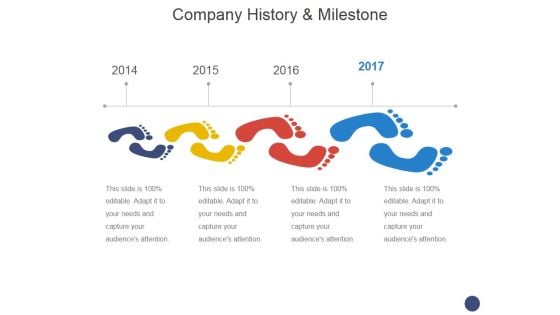 Company History And Milestone Template 1 Ppt PowerPoint Presentation Layouts