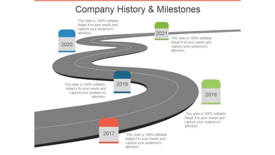 Company History And Milestones Template 2 Ppt PowerPoint Presentation Icon Outfit