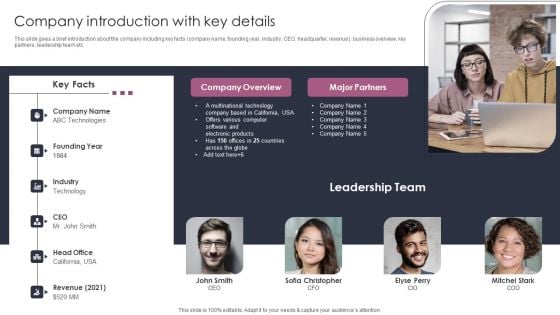 Company Introduction With Key Details Stages To Develop Demand Generation Tactics Slides PDF