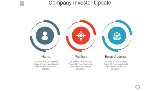 Company Investor Update Ppt PowerPoint Presentation Portfolio Example
