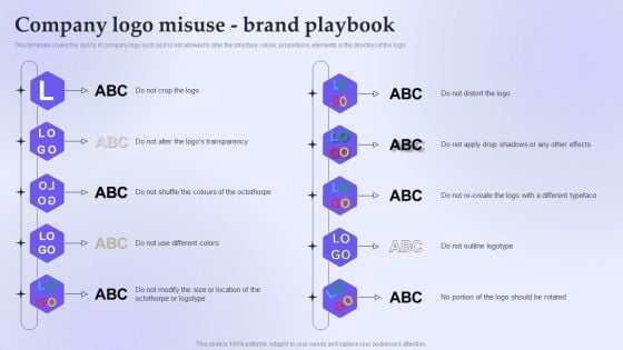 Company Logo Misuse Brand Playbook Mockup PDF