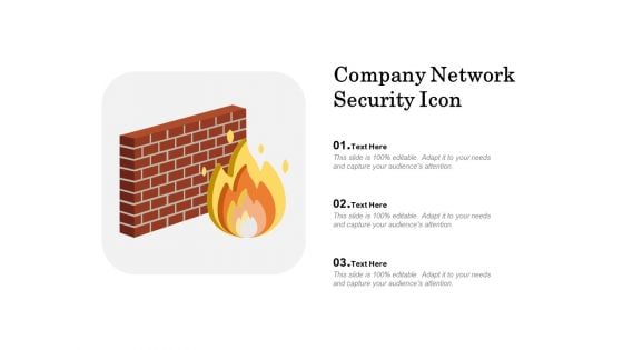 Company Network Security Icon Ppt PowerPoint Presentation File Infographics PDF