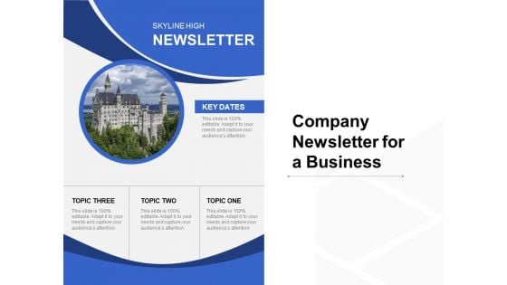 Company Newsletter For A Business Ppt PowerPoint Presentation File Example PDF