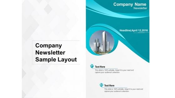 Company Newsletter Sample Layout Ppt PowerPoint Presentation File Clipart PDF