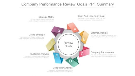 Company Performance Review Goals Ppt Summary