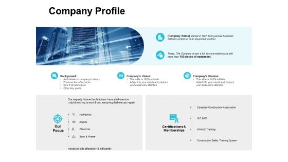 Company Profile Ppt PowerPoint Presentation Professional Background Images