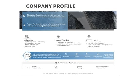 Company Profile Service Ppt PowerPoint Presentation Pictures Design Templates