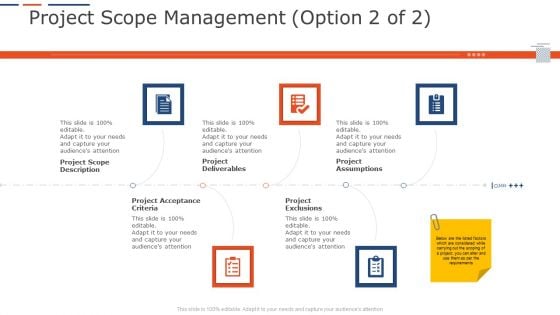 Company Project Planning Project Scope Management Assumptions Mockup PDF