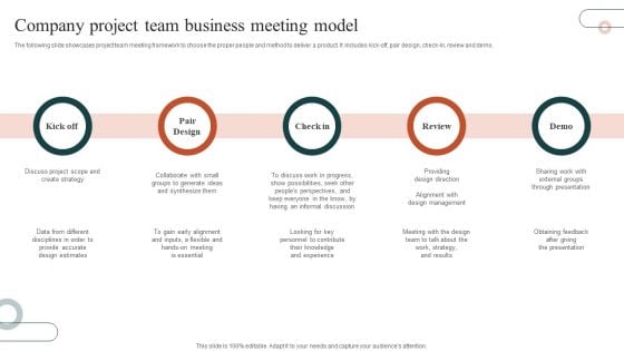 Company Project Team Business Meeting Model Diagrams PDF