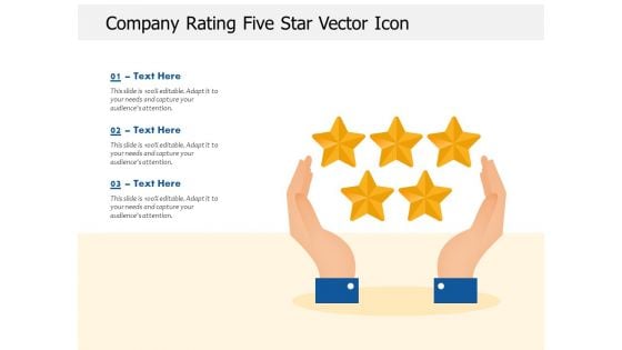 Company Rating Five Star Vector Icon Ppt PowerPoint Presentation File Aids PDF