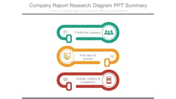 Company Report Research Diagram Ppt Summary