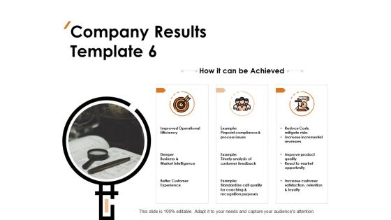 Company Results Efficiency Ppt PowerPoint Presentation Icon Picture