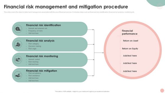 Company Risk Assessment Plan Financial Risk Management And Mitigation Procedure Summary PDF