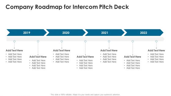 Company Roadmap For Intercom Pitch Deck Brochure PDF