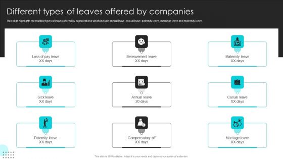 Company Rules And Regulations Manual Different Types Of Leaves Offered By Companies Portrait PDF Company Rules And Regulations Manual Different Types Of Leaves Offered By Companies Portrait PDF