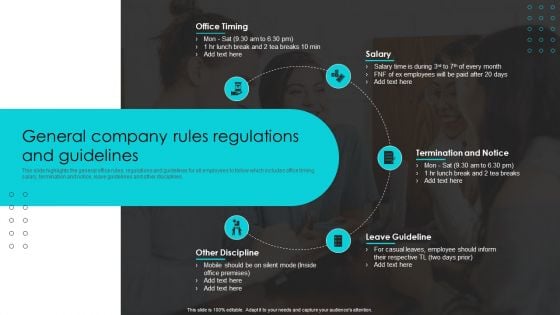 Company Rules And Regulations Manual General Company Rules Regulations And Guidelines Structure PDF