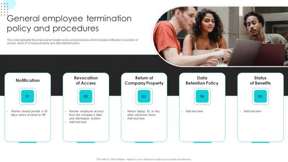 Company Rules And Regulations Manual General Employee Termination Policy And Procedures Background PDF