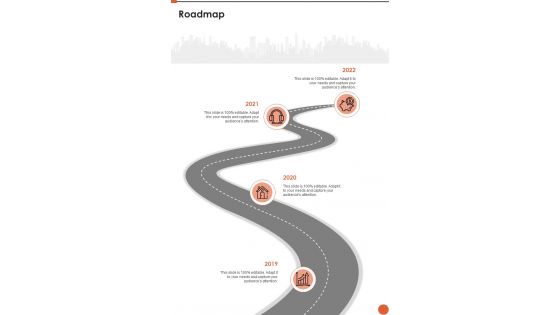 Company Sales Proposal Roadmap One Pager Sample Example Document