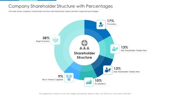 Company Shareholder Structure With Percentages Ppt Professional Microsoft PDF