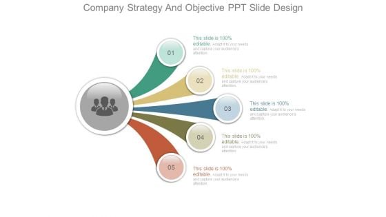 Company Strategy And Objective Ppt Slide Design