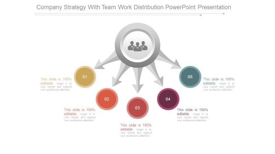 Company Strategy With Team Work Distribution Powerpoint Presentation