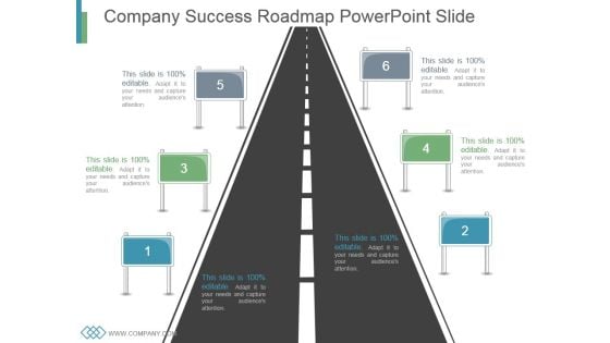 Company Success Roadmap Powerpoint Slide