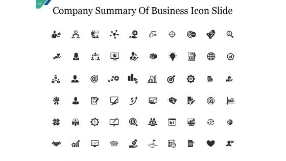 Company Summary Of Business A Plan Ppt PowerPoint Presentation Complete Deck With Slides