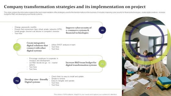 Company Transformation Strategies And Its Implementation On Project Ppt File Designs Download PDF